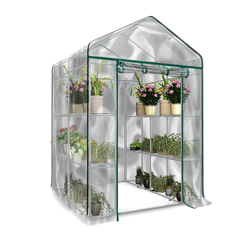 Plant Grow Bags Greenhouse Garden Seedling Green House PVC Cover Transparent Garden Greenhouse Grow House Planting (No Rack)